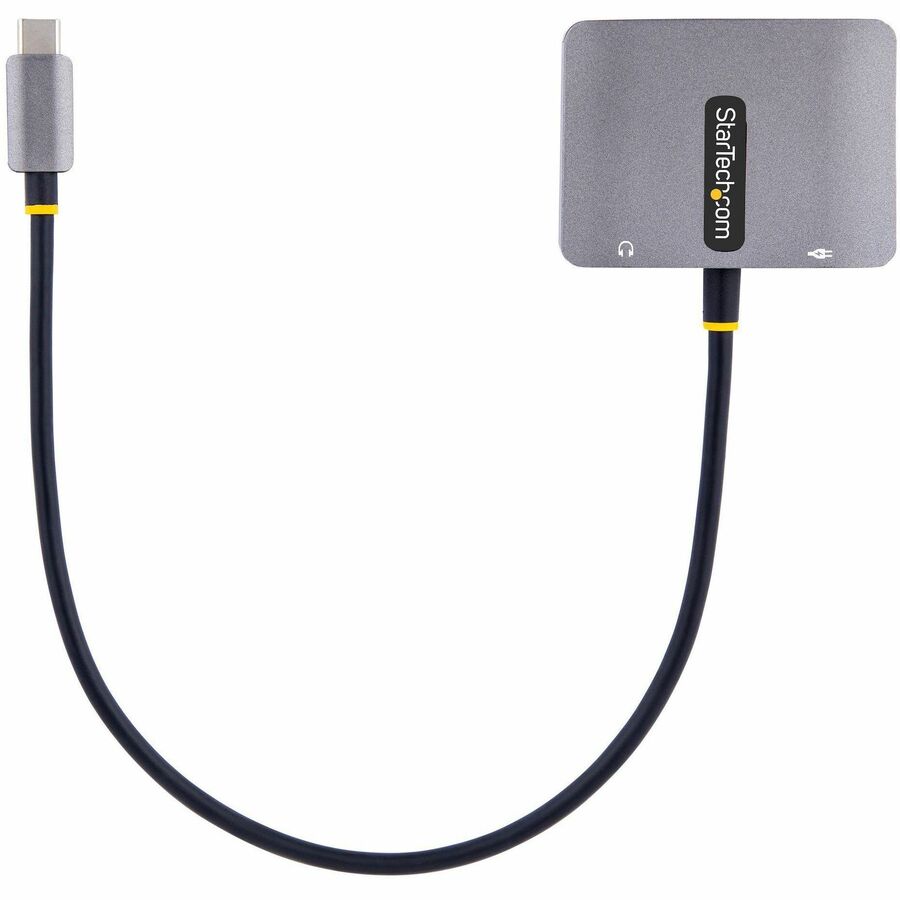 Adaptateur vidéo USB-C StarTech.com, adaptateur multiport USB-C vers HDMI VGA, audio 3,5 mm, 4K 60 Hz HDR, 100 W PD 3.0 PT, adaptateur d'affichage USB-C