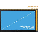 ViewSonic Value VA2447-MHU 24" Class Full HD LED Monitor - 16:9 - Black