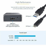 StarTech Tool-Free USB-C M.2 NVMe SATA SSD Enclosure 10Gbps