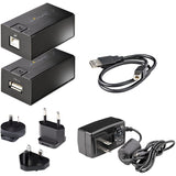 StarTech.com 150m (492ft) USB 2.0 Extender over Cat5e/Cat6 Ethernet Cable, Externally Powered USB Extender/Adapter via RJ45/Network Cable