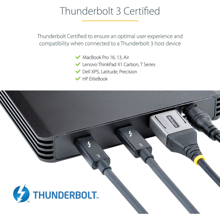 StarTech.com 4 Bay Thunderbolt 3 NVMe Enclosure, For M.2 NVMe SSD Drives, 1x DisplayPort Video and 2x TB3 Downstream Ports, 40Gbps