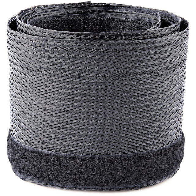 StarTech.com 10ft (3m) Cable Management Sleeve, Braided Mesh Wire Wraps/Floor Cable Covers, Computer Cable Manager/Cord Concealer 