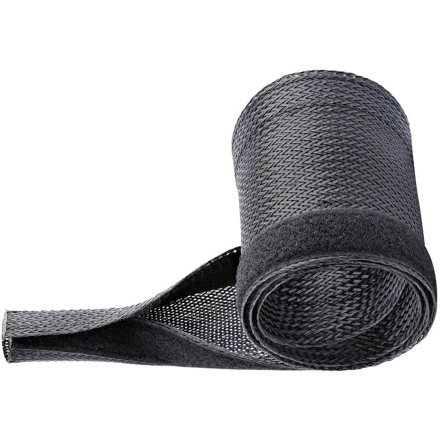 StarTech.com 10ft (3m) Cable Management Sleeve, Braided Mesh Wire Wraps/Floor Cable Covers, Computer Cable Manager/Cord Concealer 