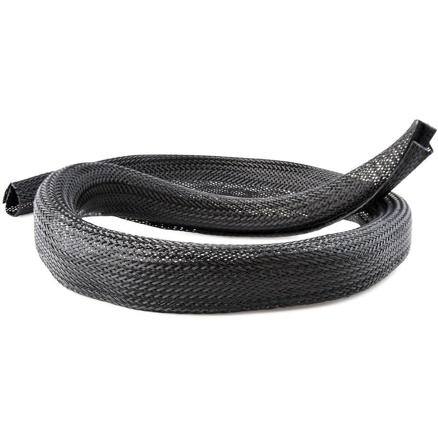 StarTech.com 10ft (3m) Cable Management Sleeve, Braided Mesh Wire Wraps/Floor Cable Covers, Computer Cable Manager/Cord Concealer 