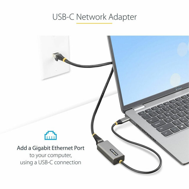 StarTech.com USB-C to Ethernet Adapter, 10/100/1000 Mbps, Gigabit Network Adapter, ASIX AX88179A, 1ft/30cm Cable, Windows/macOS/Linux
