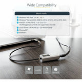 StarTech.com USB-C to Ethernet Adapter, 10/100/1000 Mbps, Gigabit Network Adapter, ASIX AX88179A, 1ft/30cm Cable, Windows/macOS/Linux
