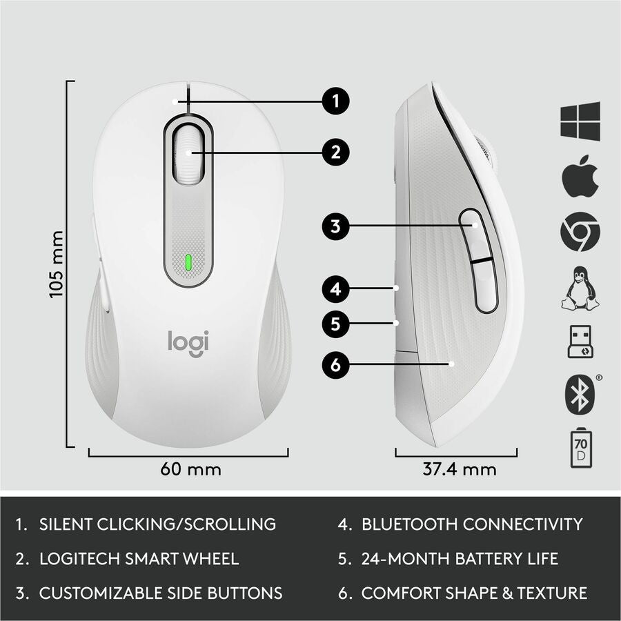 Ensemble souris et clavier sans fil Logitech Signature MK650 pour entreprise