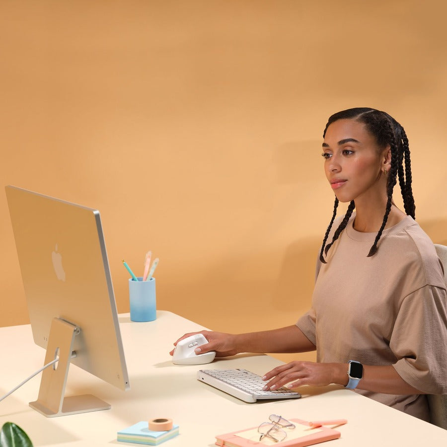 Logitech Lift pour Mac (blanc cassé)