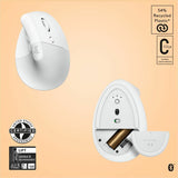 Logitech Lift pour Mac (blanc cassé)