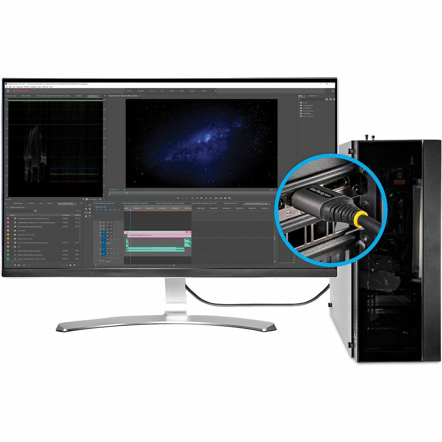 StarTech.com 16ft (5m) Premium Certified HDMI 2.0 Cable, High Speed Ultra HD 4K 60Hz HDMI Cable w/ Ethernet, HDR10, UHD HDMI Monitor Cord