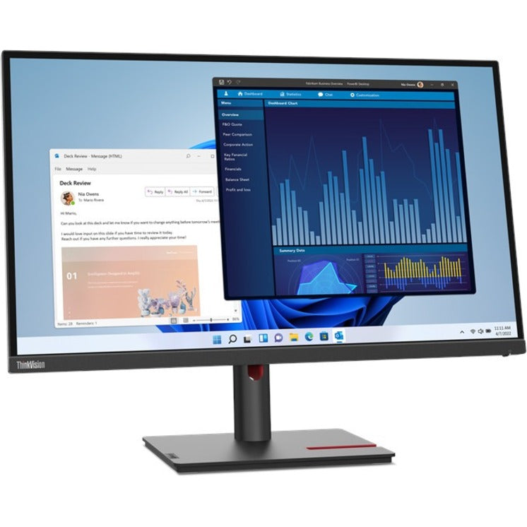 Lenovo ThinkVision T27p-30 27" Class 4K UHD LED Monitor - 16:9 - Black