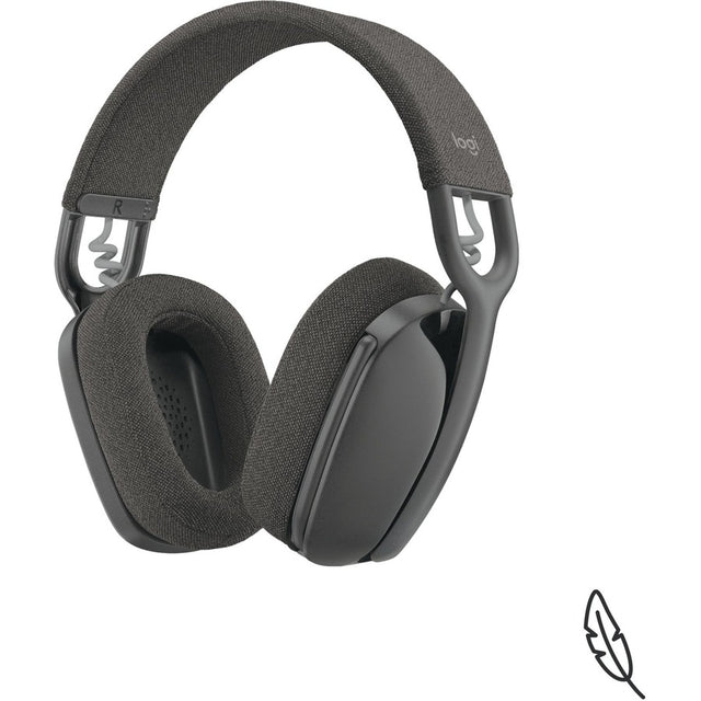 Logitech Zone Vibe 100 Lightweight Wireless Over-Ear Headphones, Graphite