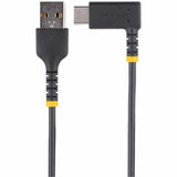 StarTech.com 6in (15cm) USB A to C Charging Cable Right Angle, Heavy Duty Fast Charge USB-C Cable, Durable and Rugged Aramid Fiber, 3A