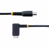 StarTech.com 6ft (2m) USB C Charging Cable Right Angle, 60W PD 3A, Heavy Duty Fast Charge USB-C Cable, Durable Rugged Aramid Fiber