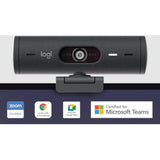 Webcam Logitech BRIO 500 - 4 mégapixels - 60 ips - Graphite - USB Type C