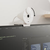 Webcam Logitech BRIO - 2 mégapixels - 30 ips - Blanc cassé - USB Type C - Vente au détail