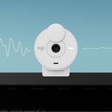 Webcam Logitech BRIO - 2 mégapixels - 30 ips - Blanc cassé - USB Type C - Vente au détail