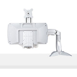 StarTech.com Sit-Stand Monitor Arm, Keyboard Tray, Desk Mount Sit-Stand Workstation up to 27 inch VESA Display, Standing Desk Converter