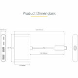 StarTech.com 4-Port USB-C Hub with 100W Power Delivery Pass-Through, 2x USB-A + 2x USB-C, 5Gbps, 1ft/30cm Long Cable, Portable USB 3.0 Hub