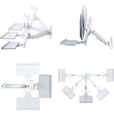 StarTech.com Station de travail murale, bureau assis-debout à mouvement complet avec bras d'écran VESA réglable en hauteur 68 cm/8 kg, station de travail murale