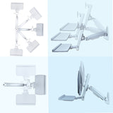 StarTech.com Station de travail murale, bureau assis-debout à mouvement complet avec bras d'écran VESA réglable en hauteur 68 cm/8 kg, station de travail murale