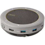 StarTech.com USB-C Speakerphone Docking Station, Mini Portable Conference Speaker/Audio Dock, VGA/4K HDMI, USB Hub, Teams/Zoom/Softphone