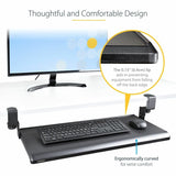 Under Desk Keyboard Tray, Clamp on Keyboard Holder, Up to 12kg/26.5lb, Height Adjustable, Ergonomic Sliding Keyboard Drawer