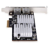 StarTech.com 2-Port 10Gbps PCIe Network Adapter Card, Network Card for PC/Server, PCIe Ethernet Card w/Jumbo Frame, NIC/LAN Interface Card