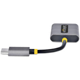 StarTech.com Répartiteur de casque USB-C, adaptateur USB Type-C double avec entrée micro, adaptateur USB-C vers audio 3,5 mm/dongle pour écouteurs/prise auxiliaire