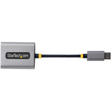 StarTech.com Répartiteur de casque USB-C, adaptateur USB Type-C double avec entrée micro, adaptateur USB-C vers audio 3,5 mm/dongle pour écouteurs/prise auxiliaire