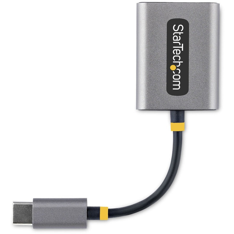 StarTech.com Répartiteur de casque USB-C, adaptateur USB Type-C double avec entrée micro, adaptateur USB-C vers audio 3,5 mm/dongle pour écouteurs/prise auxiliaire