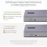 Station d'accueil USB-C StarTech.com, HDMI/DP/DP Alt Mode, triple/double 4K, 7 hubs USB, PD 60 W, GbE, certifiée WWCB