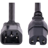 10ft Heavy Duty C14 to C15 Extension Cord - Black