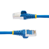 StarTech.com 10ft CAT6a Ethernet Cable, Blue Low Smoke Zero Halogen (LSZH) 10 GbE 100W PoE S/FTP Snagless RJ-45 Network Patch Cord
