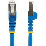 StarTech.com 30ft CAT6a Ethernet Cable, Blue Low Smoke Zero Halogen (LSZH) 10 GbE 100W PoE S/FTP Snagless RJ-45 Network Patch Cord