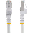 StarTech.com 7ft CAT6a Ethernet Cable, White Low Smoke Zero Halogen (LSZH) 10 GbE 100W PoE S/FTP Snagless RJ-45 Network Patch Cord
