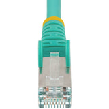 StarTech.com 20ft CAT6a Ethernet Cable, Aqua Low Smoke Zero Halogen (LSZH) 10 GbE 100W PoE S/FTP Snagless RJ-45 Network Patch Cord