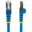 StarTech.com 20ft CAT6a Ethernet Cable, Blue Low Smoke Zero Halogen (LSZH) 10 GbE 100W PoE S/FTP Snagless RJ-45 Network Patch Cord