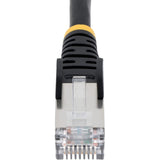 StarTech.com 4ft CAT6a Ethernet Cable, Black Low Smoke Zero Halogen (LSZH) 10 GbE 100W PoE S/FTP Snagless RJ-45 Network Patch Cord