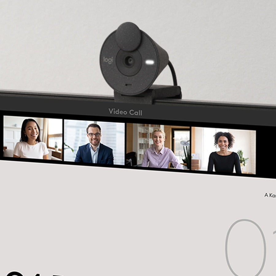 Webcam Logitech BRIO - 2 mégapixels - 30 ips - Graphite - USB Type C - Vente au détail