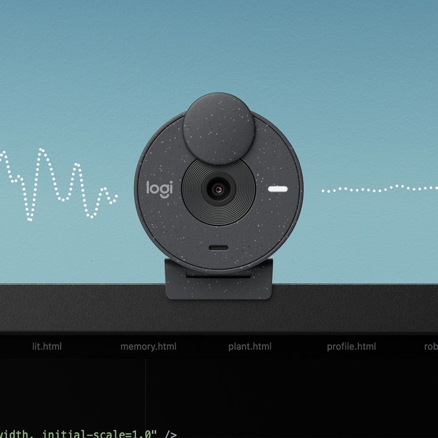 Webcam Logitech BRIO - 2 mégapixels - 30 ips - Graphite - USB Type C - Vente au détail