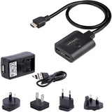 StarTech.com 2-Port HDMI Splitter, 4K 60Hz HDMI 2.0 Video, 4K HDMI Splitter 1 In 2 Out, 1x2 HDMI Display/Output Splitter, HDR/HDCP
