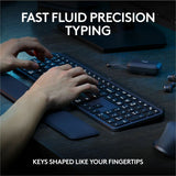 Logitech MX Keys S Combo - Performance Wireless Keyboard and Mouse with Palm Rest