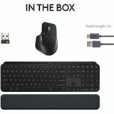 Logitech MX Keys S Combo - Performance Wireless Keyboard and Mouse with Palm Rest