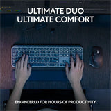 Logitech MX Keys S Combo - Performance Wireless Keyboard and Mouse with Palm Rest