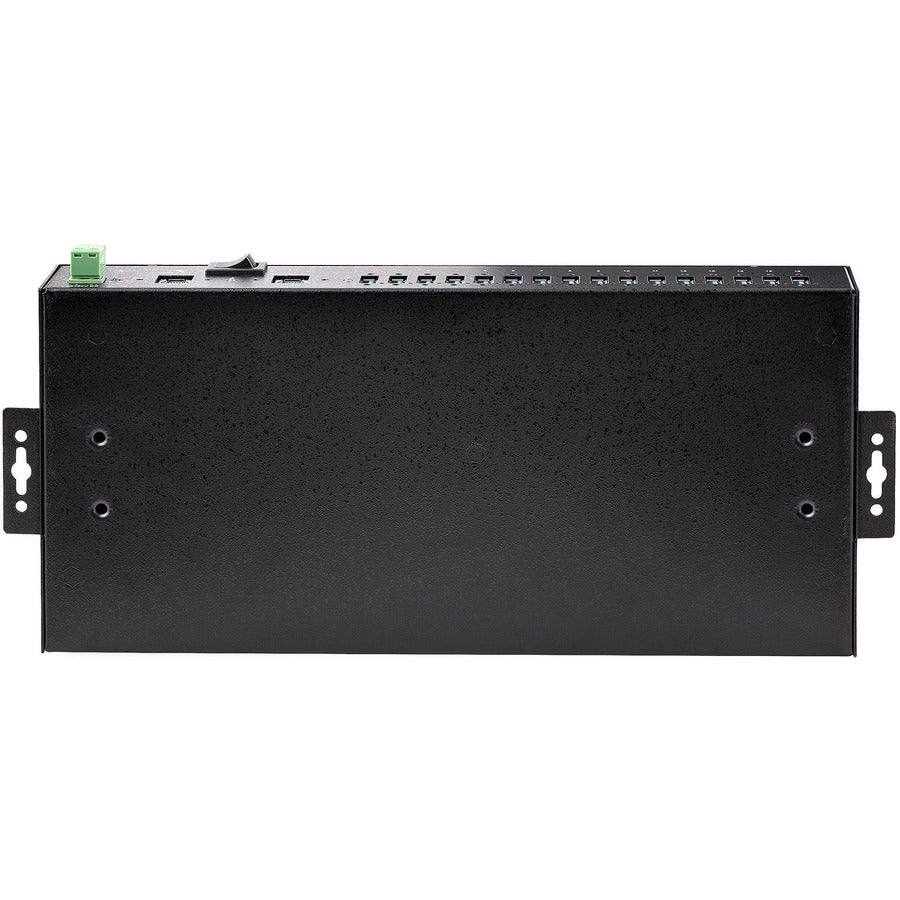 StarTech.com 16-Port Industrial USB 3.0 Hub 5Gbps, Mountable, Terminal Block Power Up to 120W Shared, USB Charging, Dual-Host Hub/Switch 
