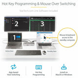 StarTech.com Dual-Laptop USB-C KVM Docking Station, Dual Monitor 4K 60Hz DisplayPort Dock, 5x USB Hub, GbE, 90W/45W PD, Windows/Mac, TAA