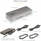 StarTech.com Dual-Laptop USB-C KVM Docking Station, Dual Monitor 4K 60Hz DisplayPort Dock, 5x USB Hub, GbE, 90W/45W PD, Windows/Mac, TAA