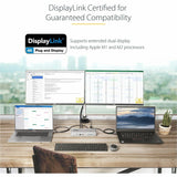 StarTech.com Dual-Laptop USB-C KVM Docking Station, Dual Monitor 4K 60Hz DisplayPort Dock, 5x USB Hub, GbE, 90W/45W PD, Windows/Mac, TAA
