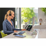 Poly Edge E450 IP Phone - Corded - Corded/Cordless - Bluetooth, NFC, Wi-Fi - 3 Multiple Conferencing - Desktop, Wall Mountable - White, Midnight Blue